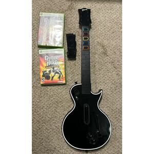 Red Octane Xbox 360 Guitar Hero Les Gibson Controller Bundle 2 Games Tested